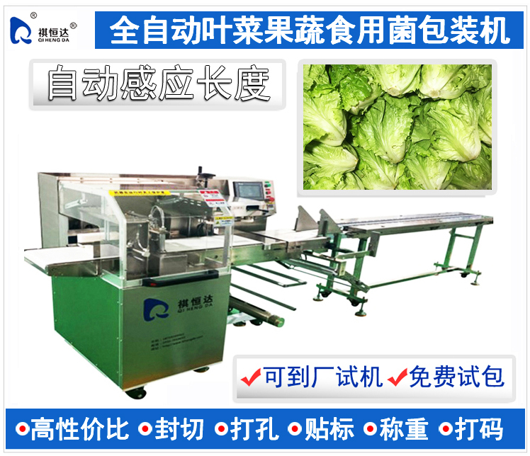 全自動葉菜果蔬食用菌包裝機 蔬菜生(shēng)鮮包裝機 禮品菜包裝機 大(dà)型蔬菜包裝機